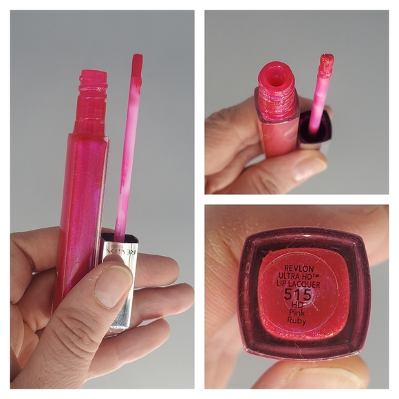 Lot of 4 Bright Hot Pink And Orange Lipsticks and Lipglosses, Stila, Revlon - Picture 5 of 6